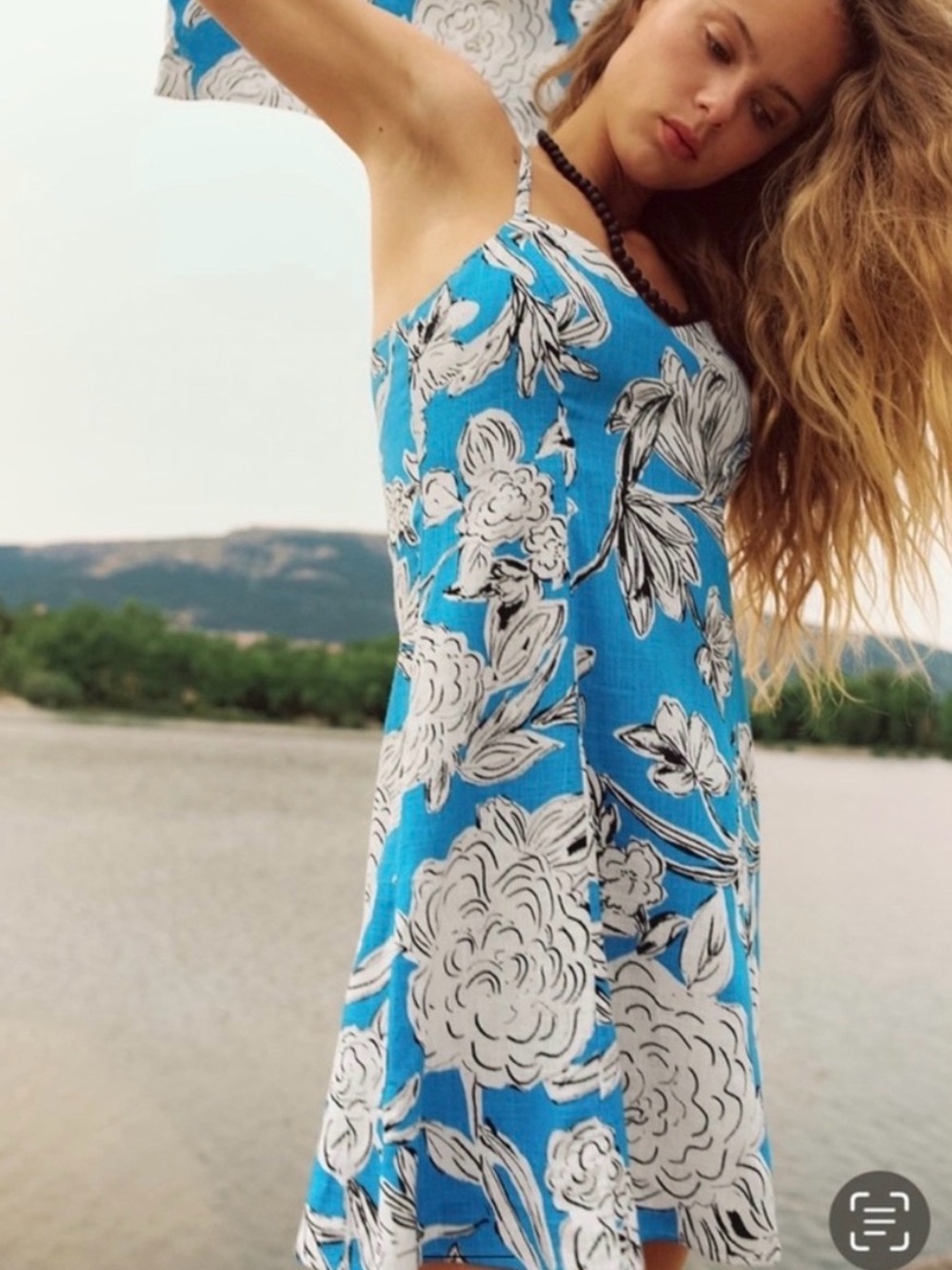 Zara Blue Floral Sundress